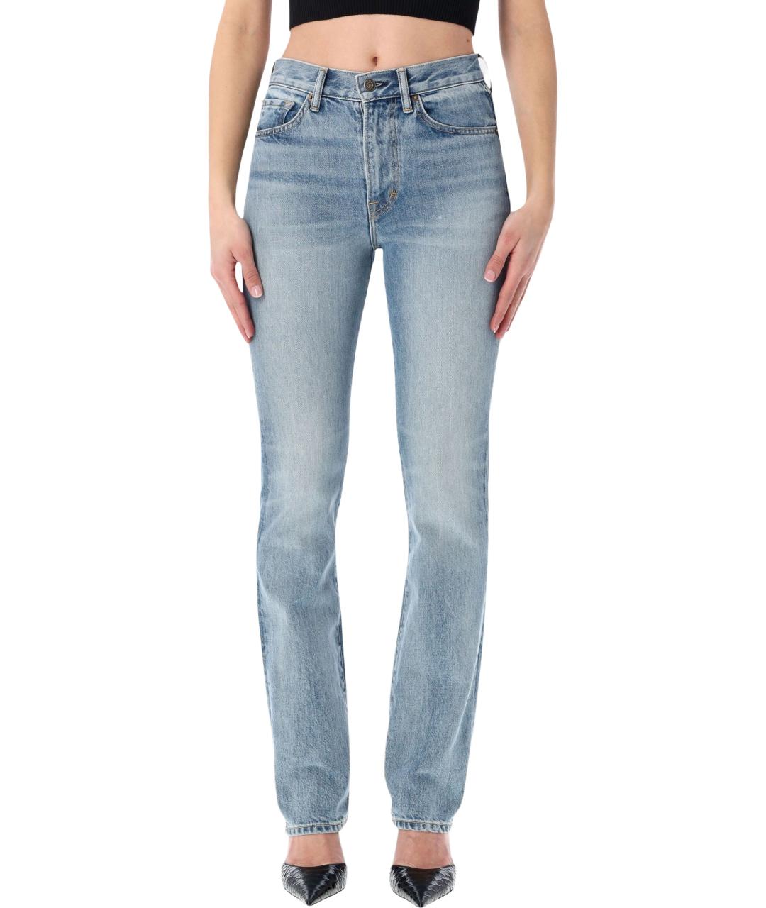 TOM FORD Голубые хлопковые прямые джинсы, фото 4