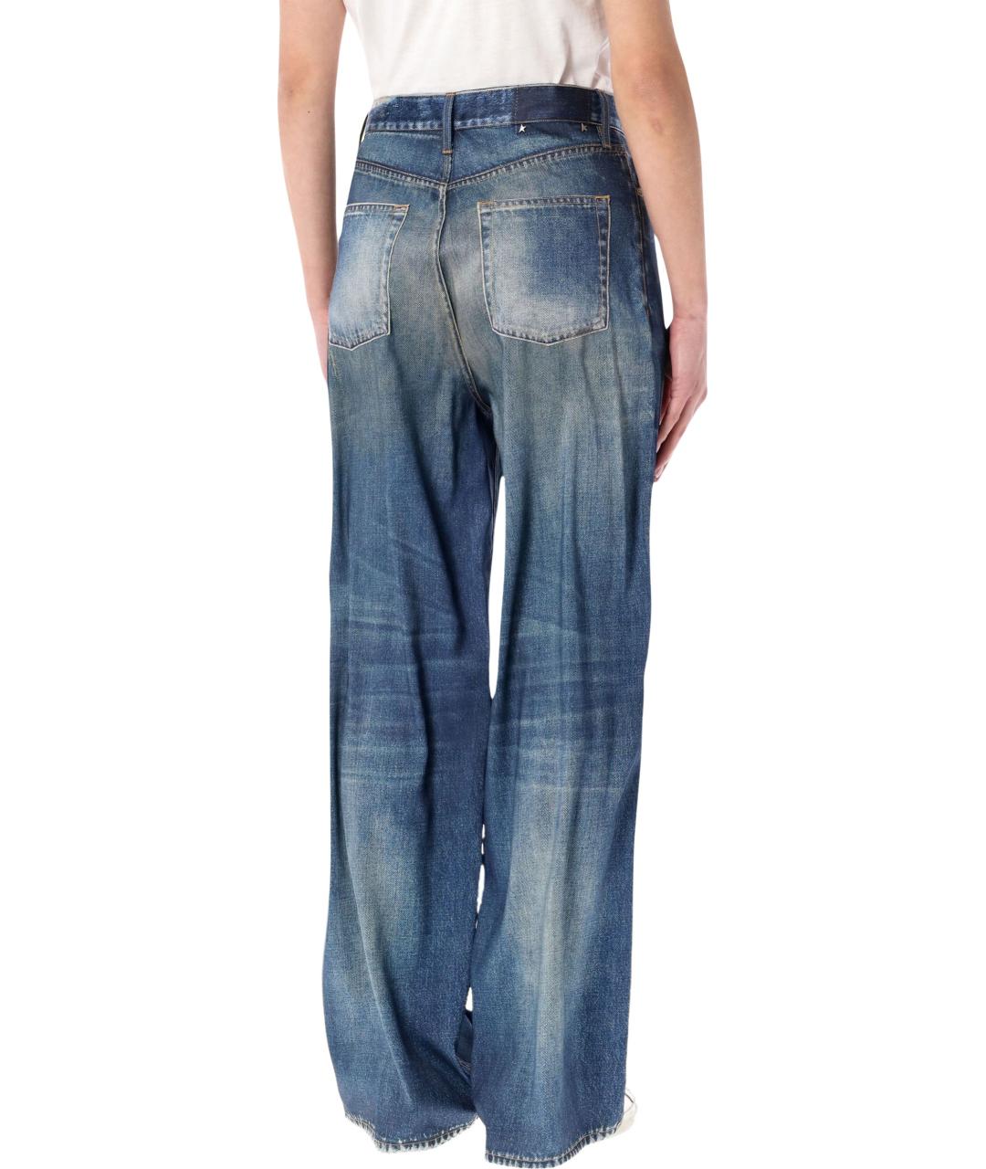 GOLDEN GOOSE DELUXE BRAND Синие полиэстеровые прямые брюки, фото 2