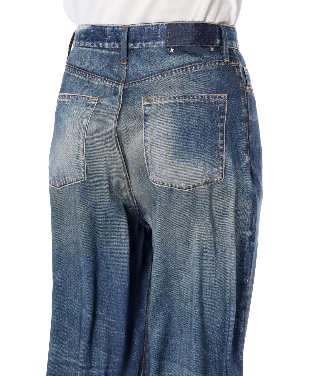 GOLDEN GOOSE DELUXE BRAND Синие полиэстеровые прямые брюки, фото 3