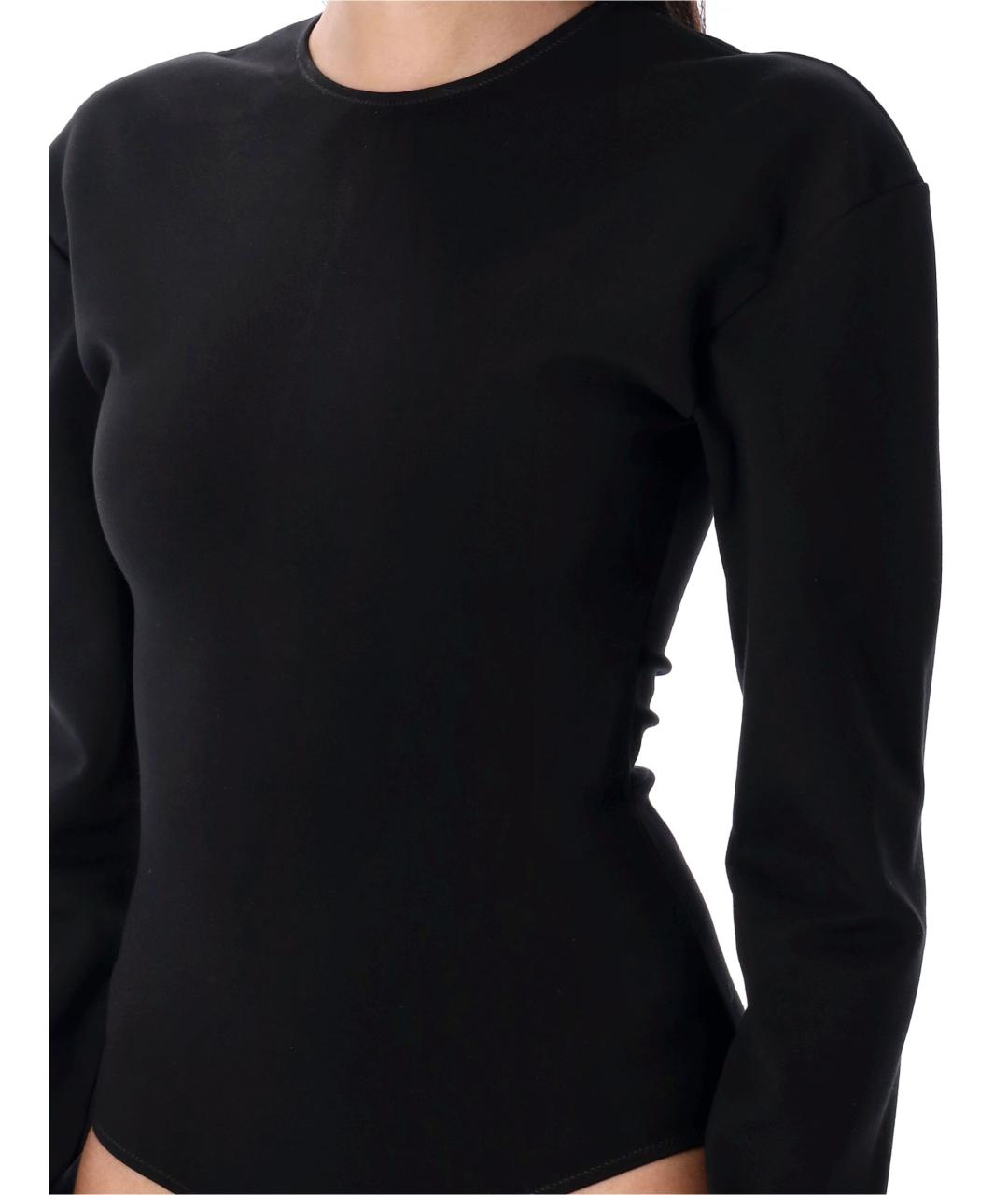 MM6 MAISON MARGIELA Черное вискозное боди, фото 4