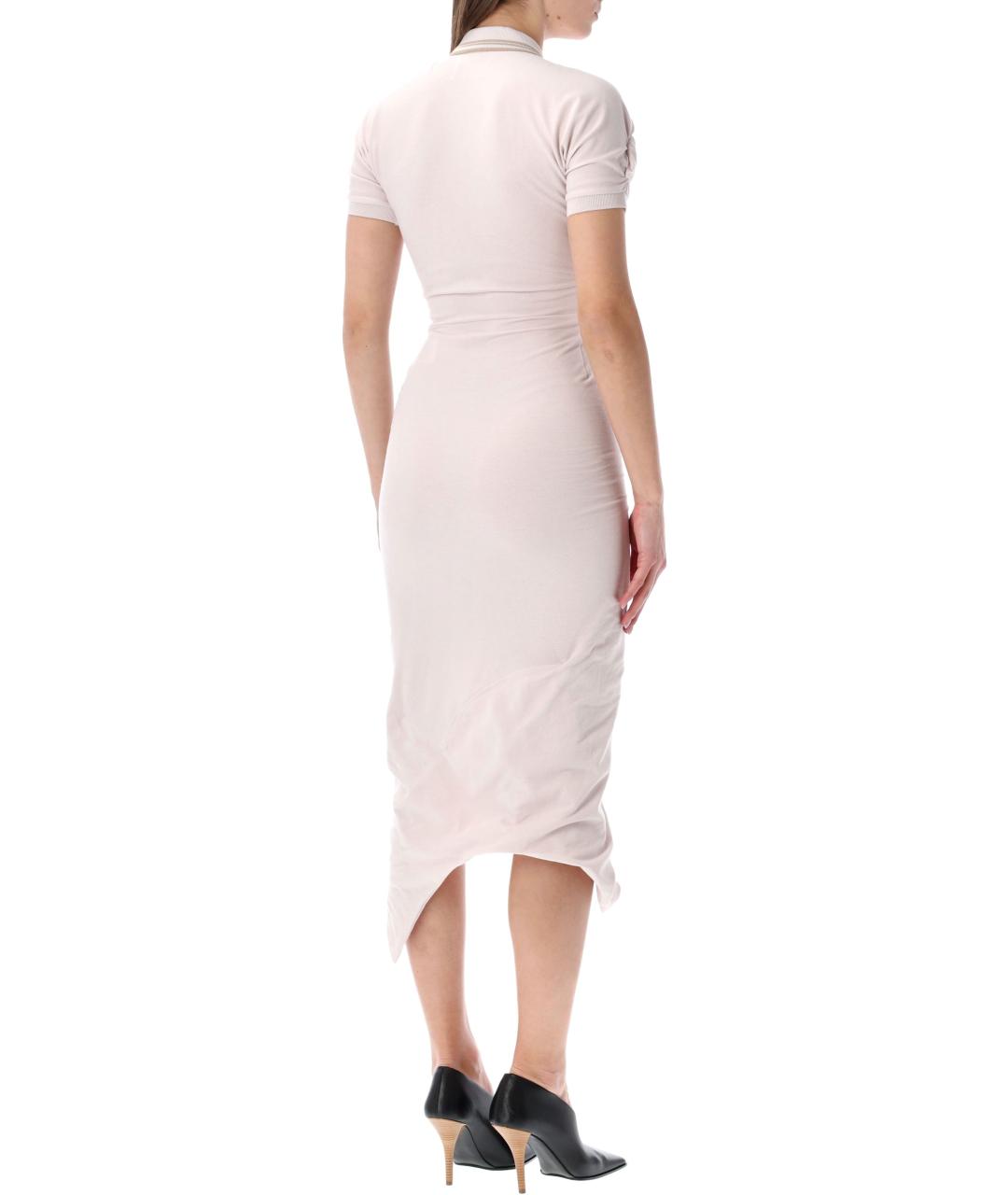 VIVIENNE WESTWOOD Бежевое хлопковое повседневное платье, фото 3