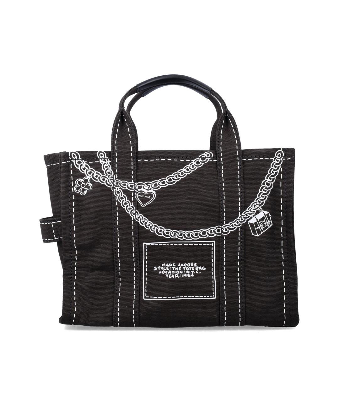 MARC JACOBS Черная хлопковая сумка тоут, фото 3
