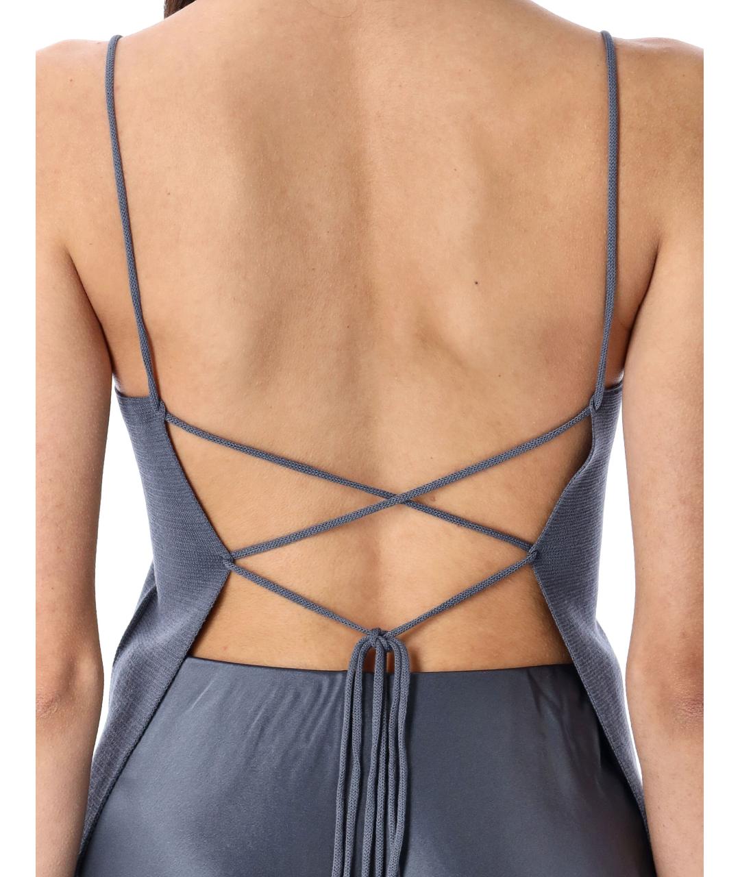 BY MALENE BIRGER Синяя вискозная майка, фото 4