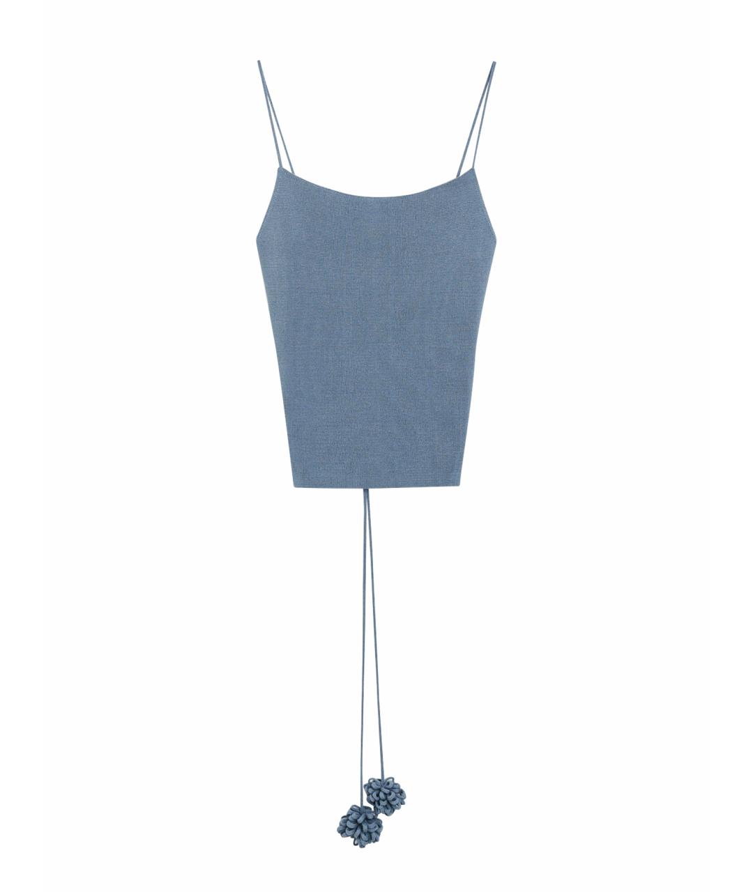 BY MALENE BIRGER Синяя вискозная майка, фото 1