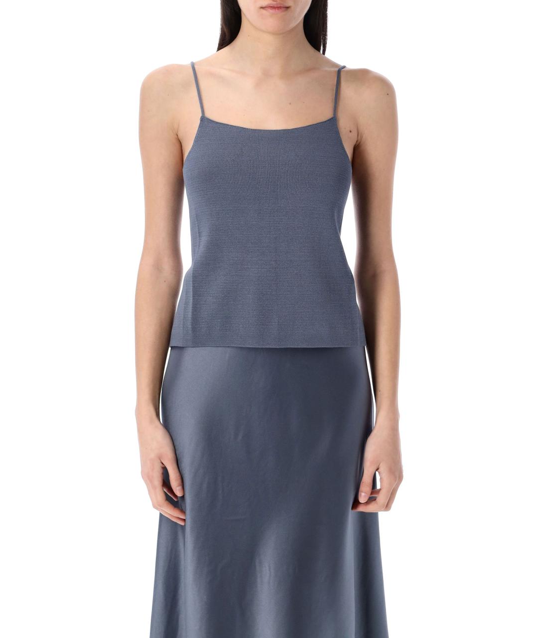 BY MALENE BIRGER Синяя вискозная майка, фото 2