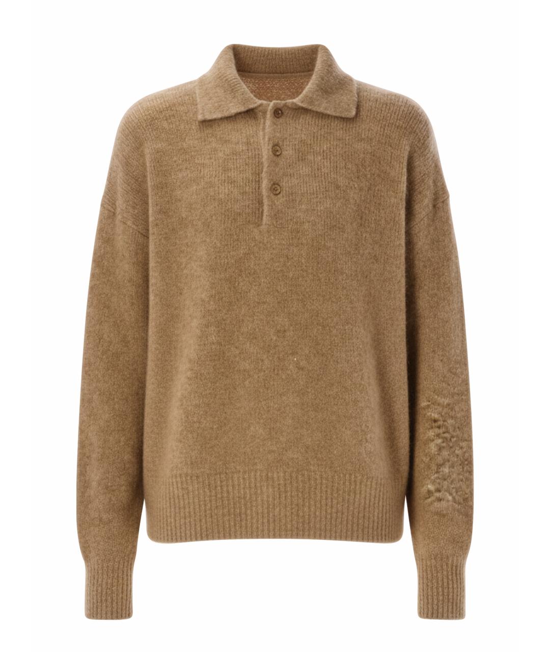 Ami Paris Коричневый шерстяной джемпер / свитер, фото 1