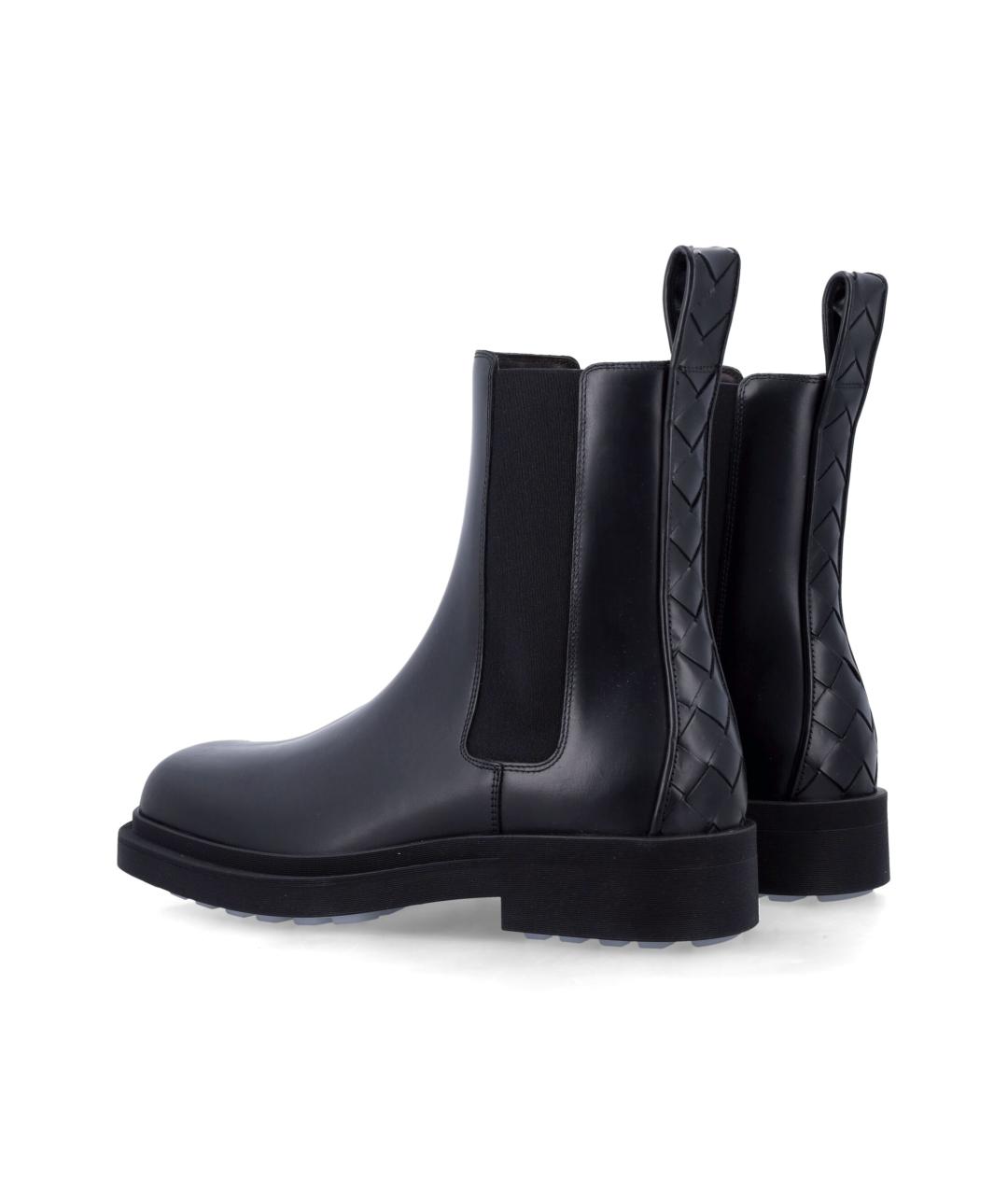 BOTTEGA VENETA Черные кожаные высокие ботинки, фото 3