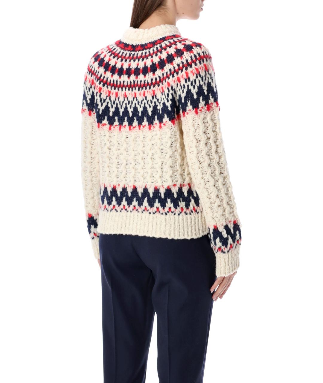 MONCLER GRENOBLE Бежевый шерстяной джемпер / свитер, фото 2