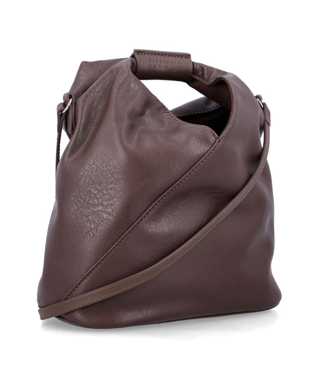 MM6 MAISON MARGIELA Коричневая сумка тоут из искусственной кожи, фото 2
