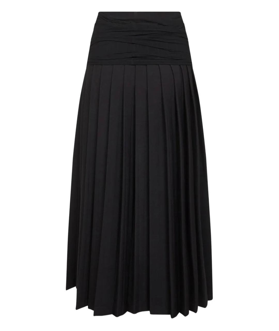 MM6 MAISON MARGIELA Черная полиэстеровая юбка миди, фото 1