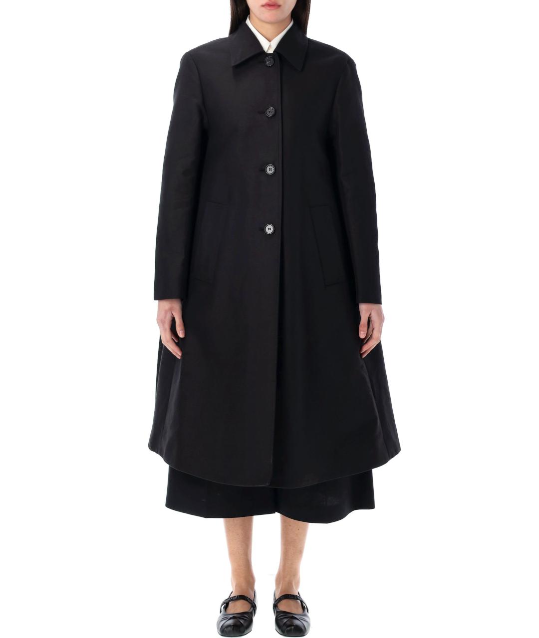 MARNI Черное хлопковое пальто, фото 2
