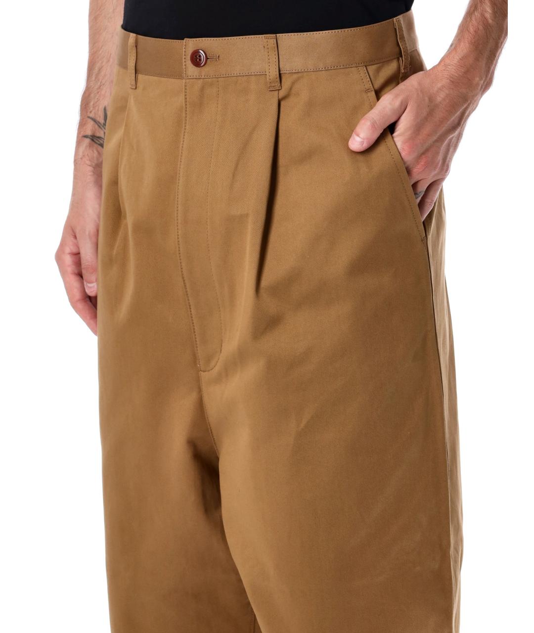 JUNYA WATANABE Коричневые хлопковые повседневные брюки, фото 3