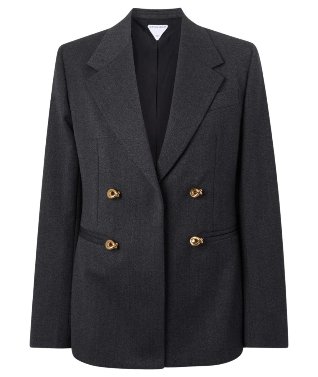 BOTTEGA VENETA Черный шерстяной жакет/пиджак, фото 1