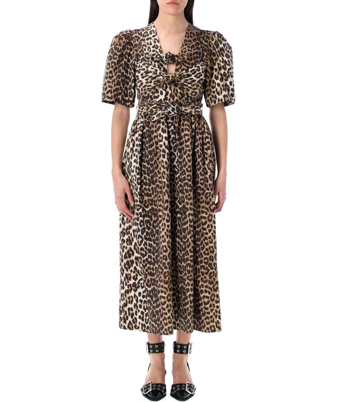 GANNI Мульти хлопковое платье, фото 2