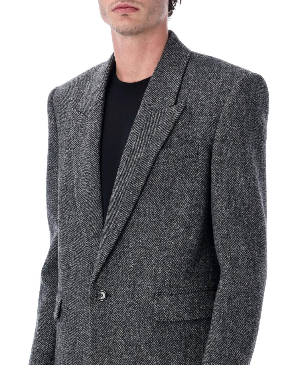 SAINT LAURENT Мульти шерстяной пиджак, фото 4