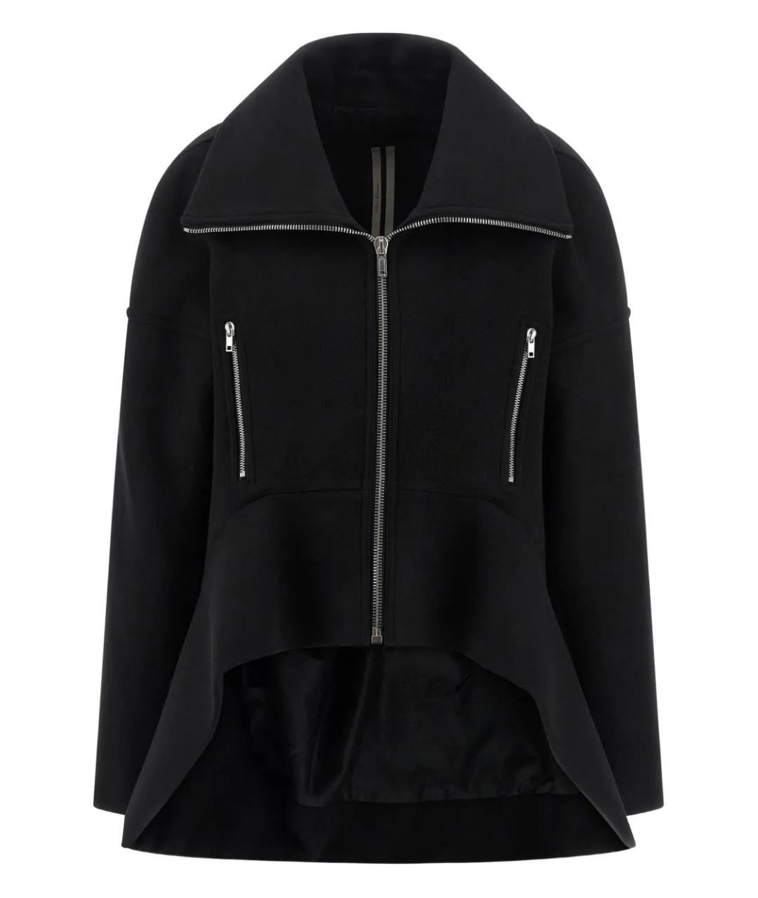 RICK OWENS Черное шерстяное пальто, фото 1