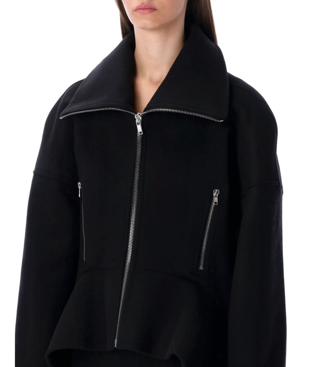 RICK OWENS Черное шерстяное пальто, фото 4