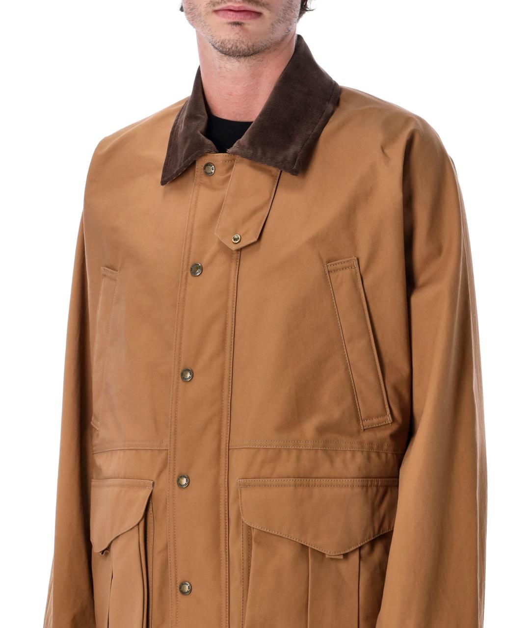 JUNYA WATANABE Коричневая хлопковая куртка, фото 3