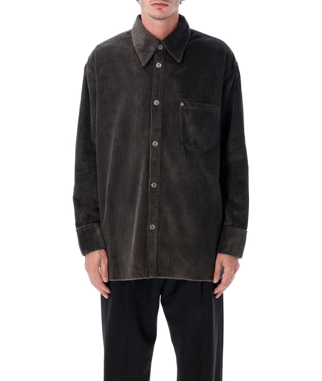 Ami Paris Серая хлопковая кэжуал рубашка, фото 2