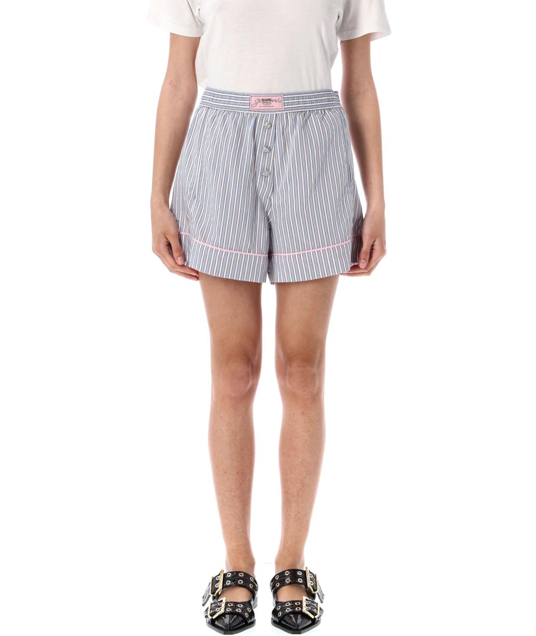 GANNI Голубые шорты, фото 2
