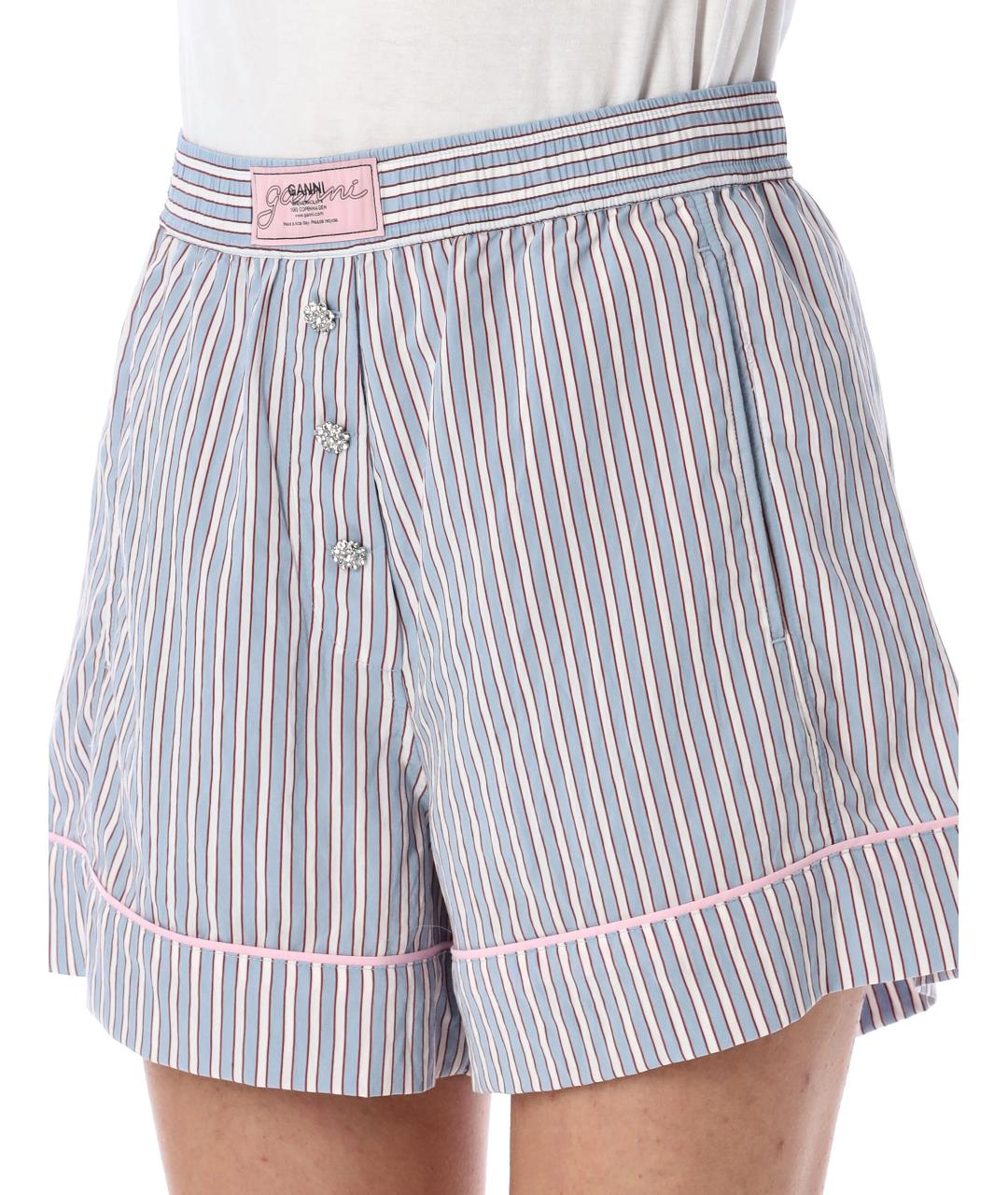 GANNI Голубые шорты, фото 4
