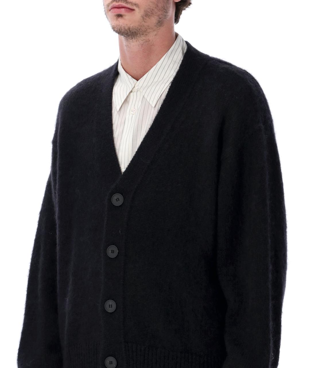 STUDIO NICHOLSON Черный полиамидовый кардиган, фото 3