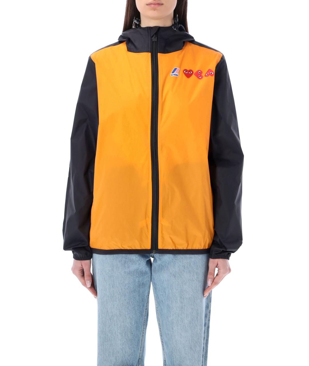 COMME DES GARÇONS PLAY Оранжевая полиамидовая куртка, фото 2