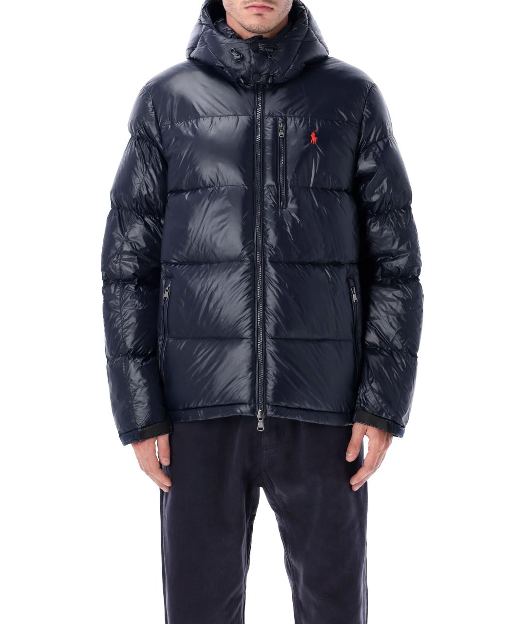 POLO RALPH LAUREN Синий полиамидовый пуховик, фото 2