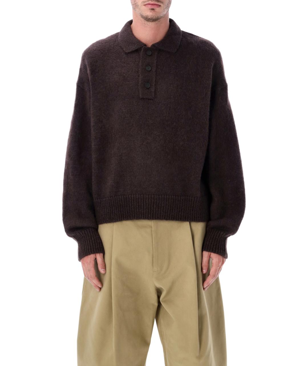 STUDIO NICHOLSON Коричневый полиамидовый джемпер / свитер, фото 4