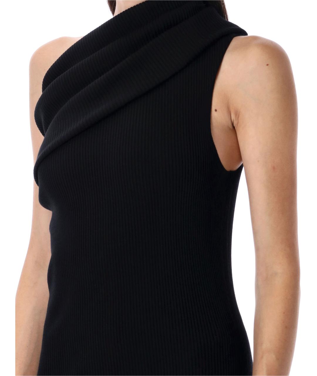 RICK OWENS Черное вискозное платье, фото 4