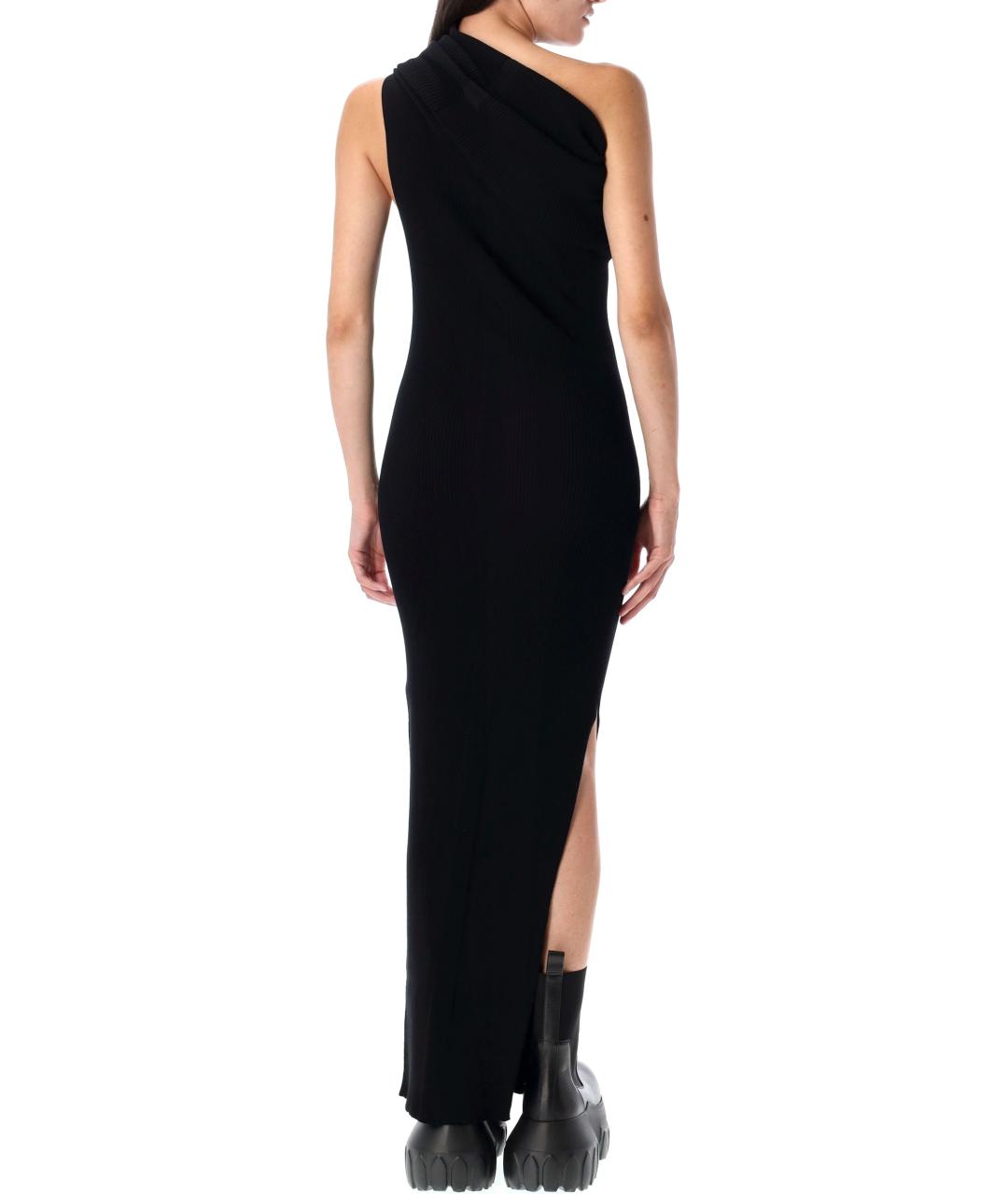 RICK OWENS Черное вискозное платье, фото 3