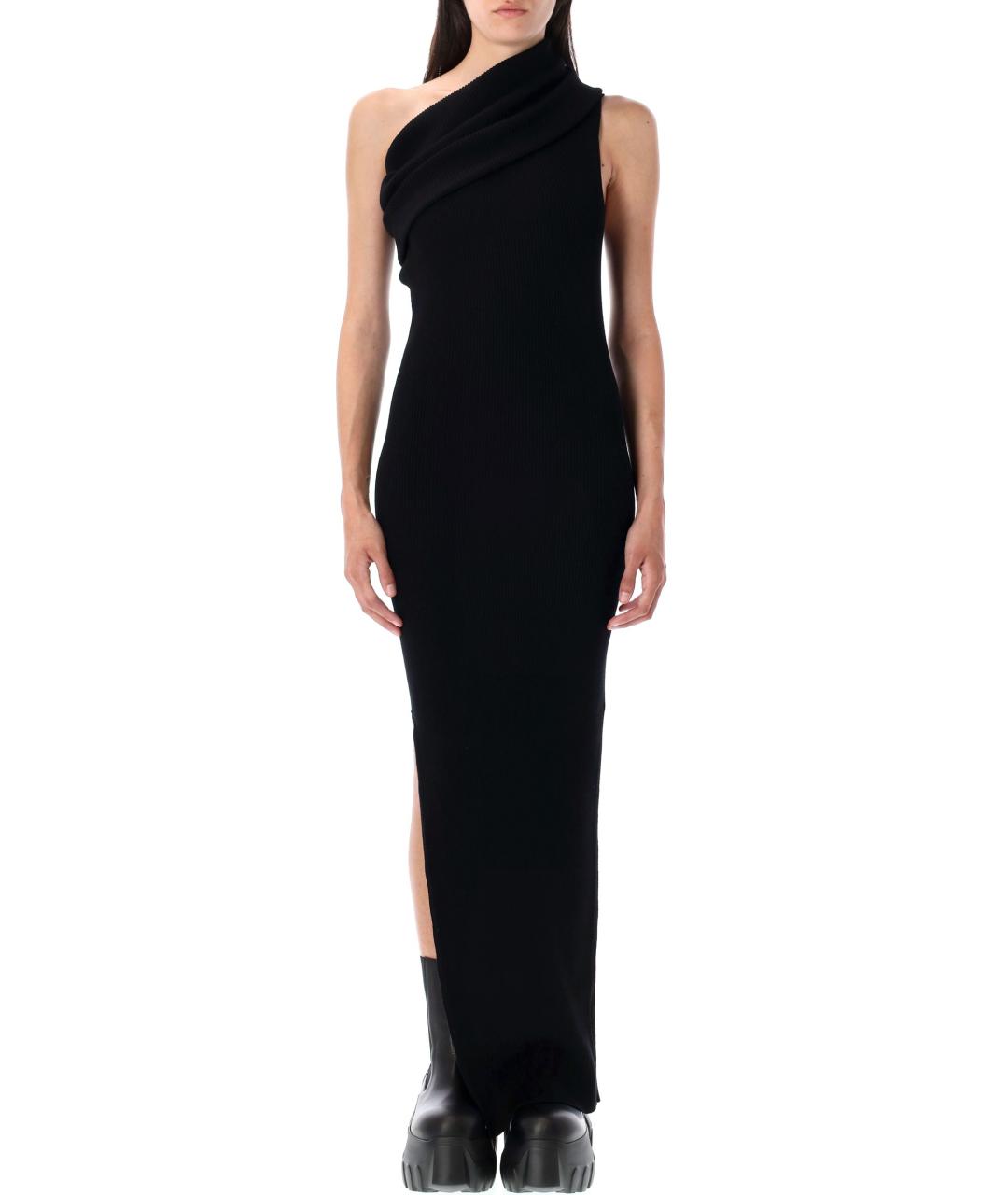 RICK OWENS Черное вискозное платье, фото 2