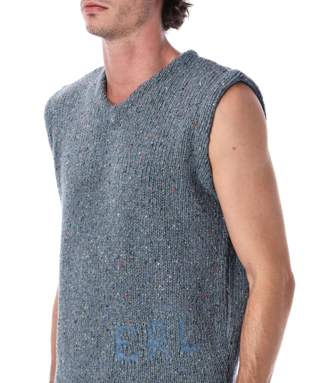 ERL Синяя шерстяная жилетка, фото 3