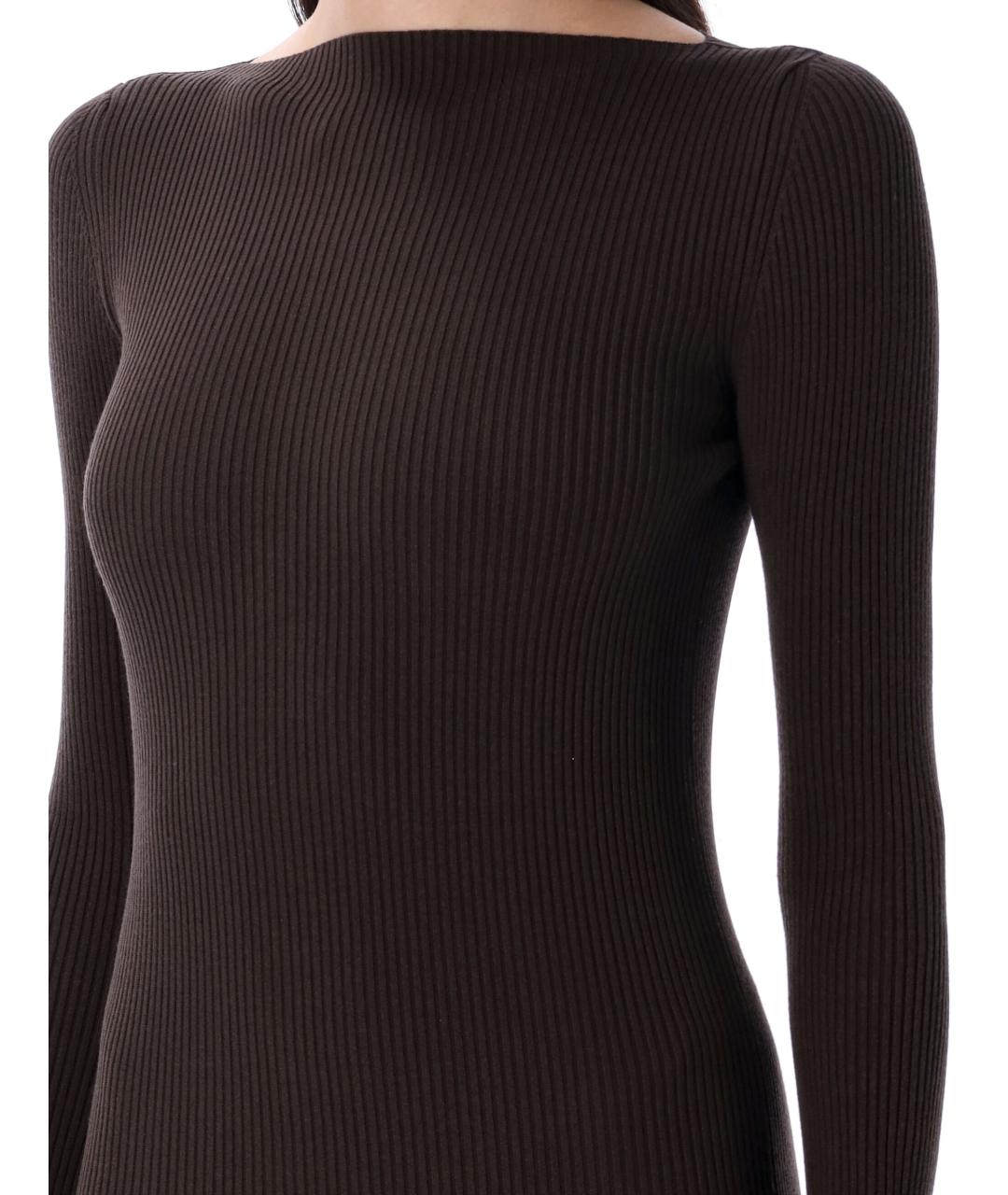 RICK OWENS Коричневое вискозное повседневное платье, фото 3