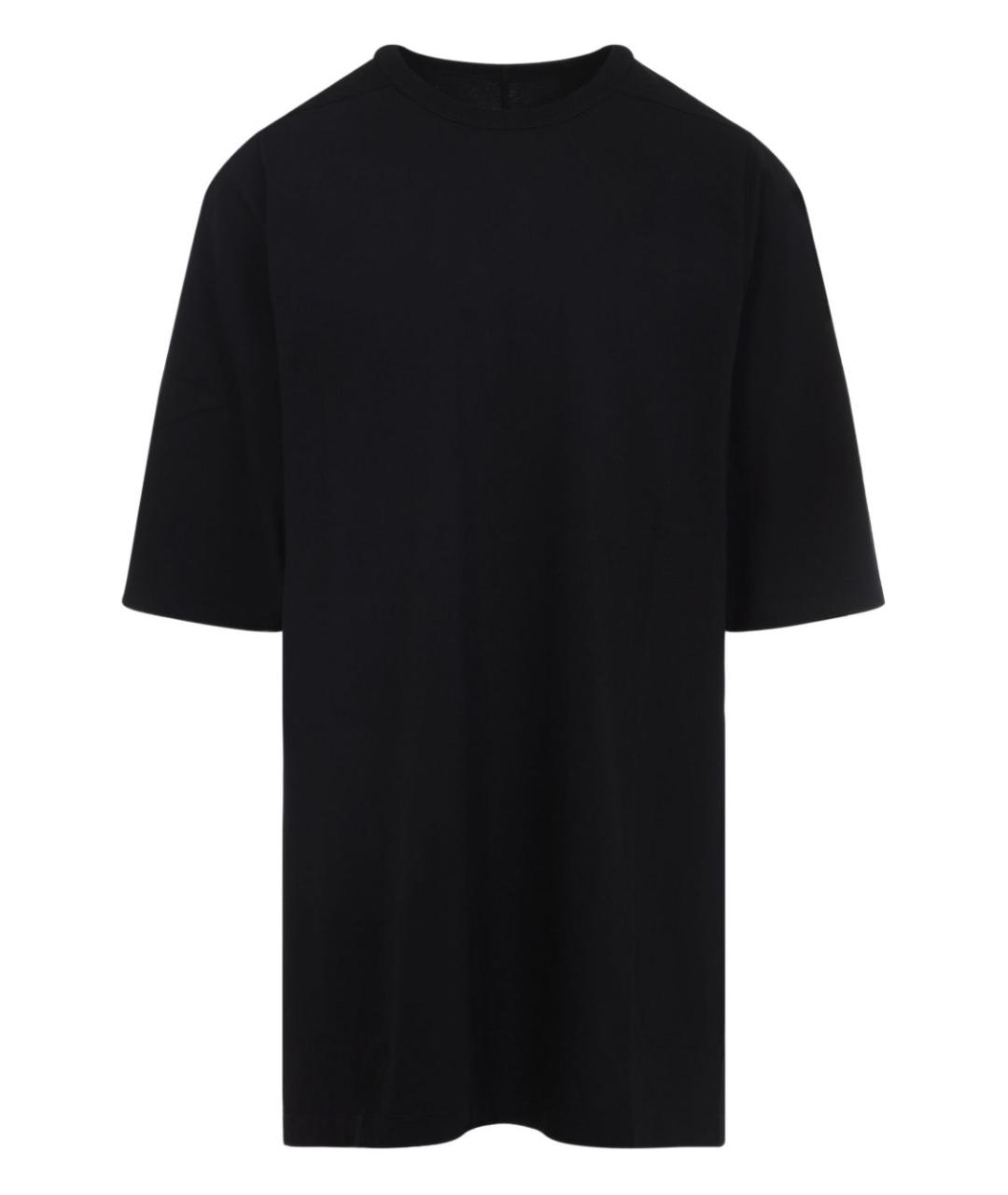RICK OWENS Черная хлопковая футболка, фото 1