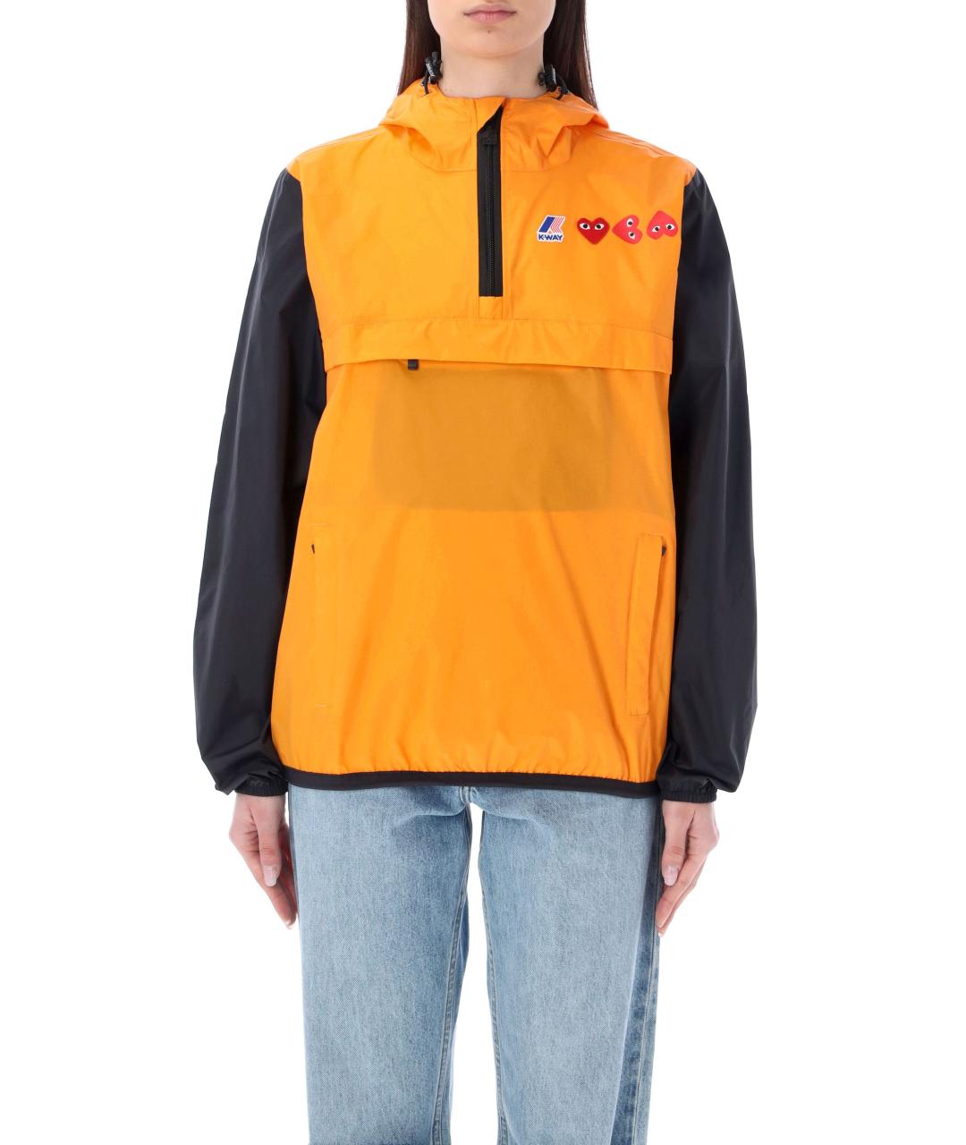 COMME DES GARÇONS PLAY Оранжевая полиамидовая куртка, фото 2