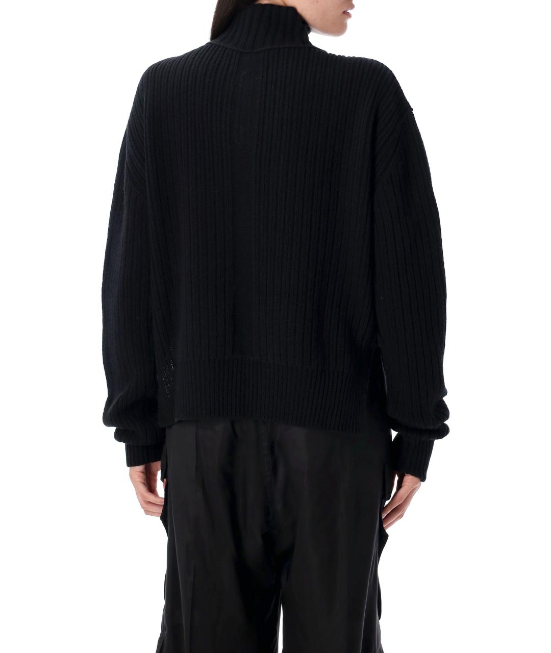 RICK OWENS Черный шерстяной джемпер / свитер, фото 2