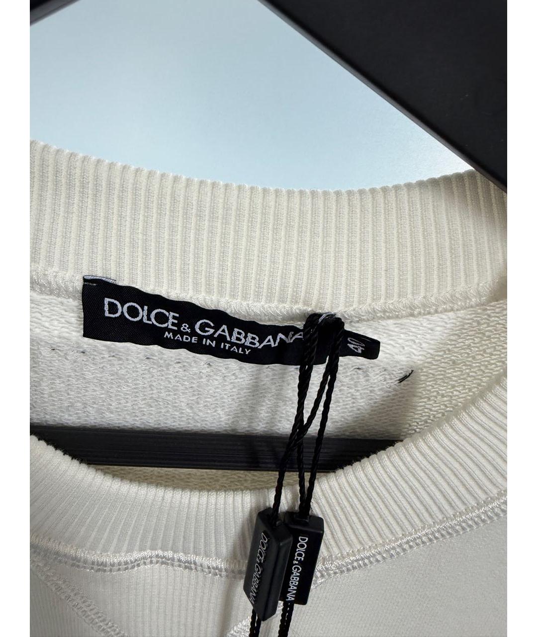 DOLCE&GABBANA Белая хлопковая майка, фото 3