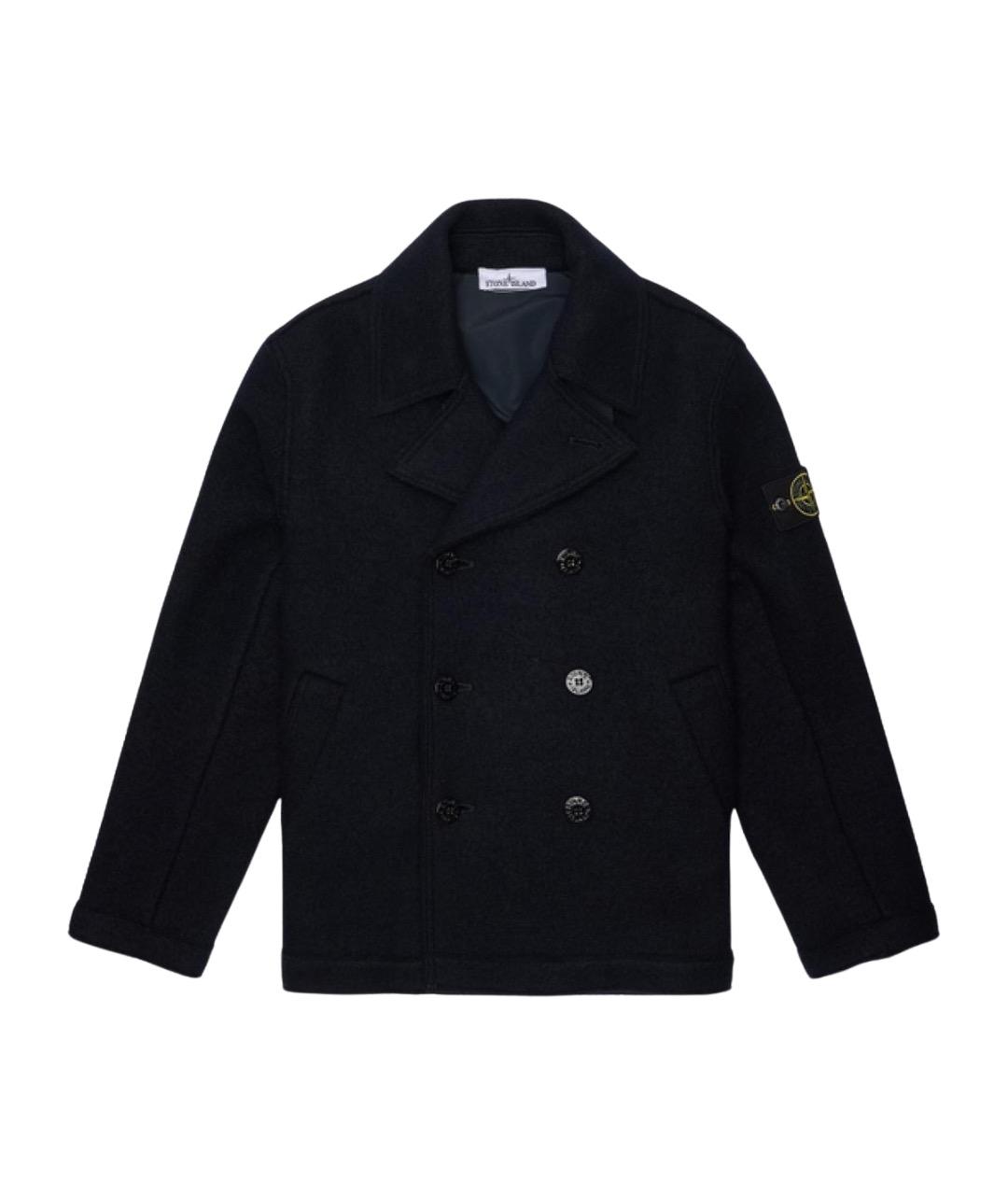 STONE ISLAND Синее шерстяное пальто, фото 1