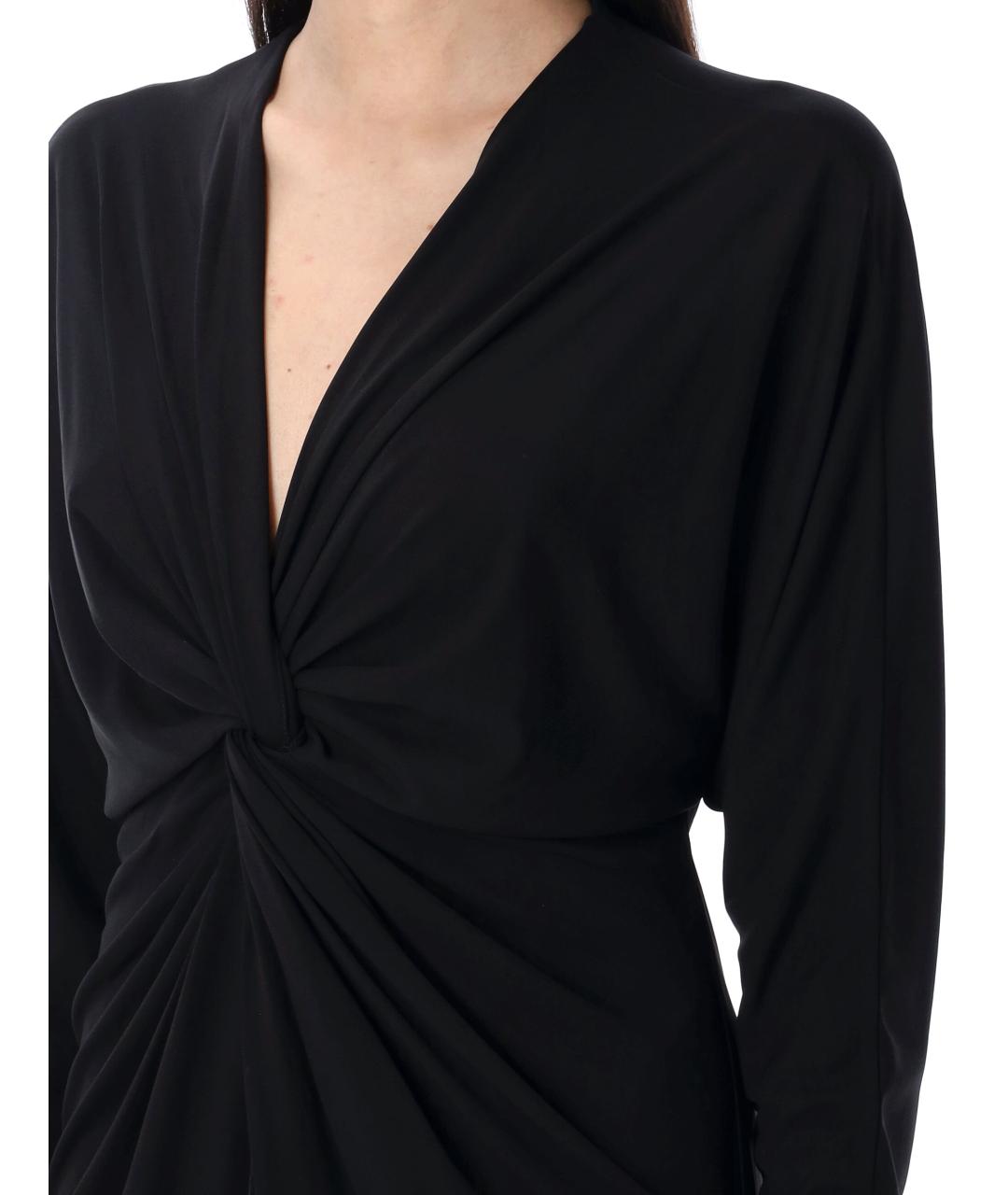 ANINE BING Черное вискозное платье, фото 4