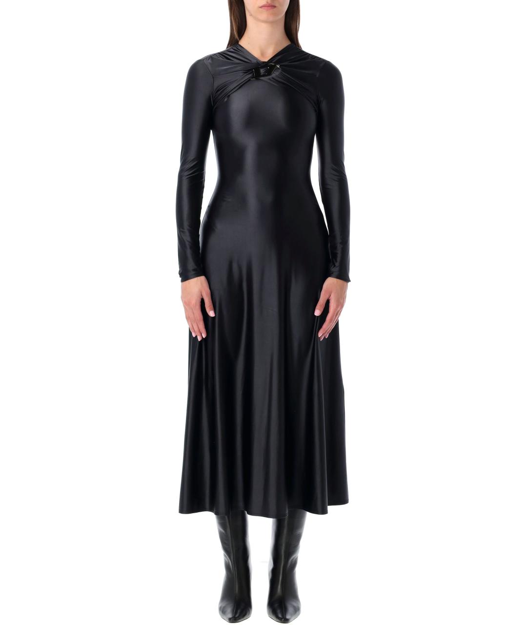 DIESEL Черное полиамидовое вечернее платье, фото 2