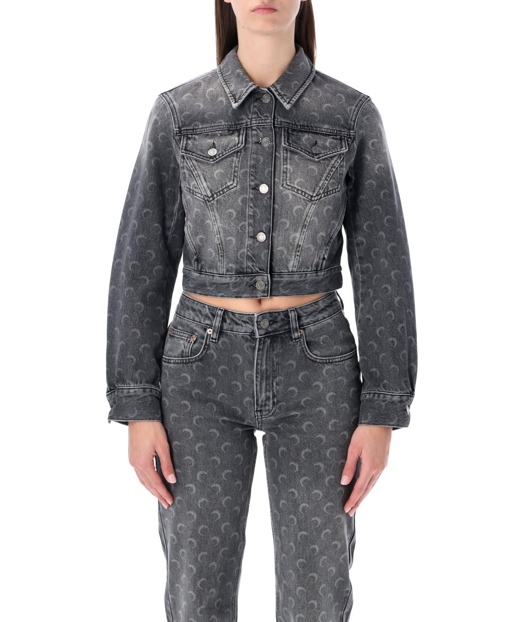 MARINE SERRE Серая хлопковая куртка, фото 2