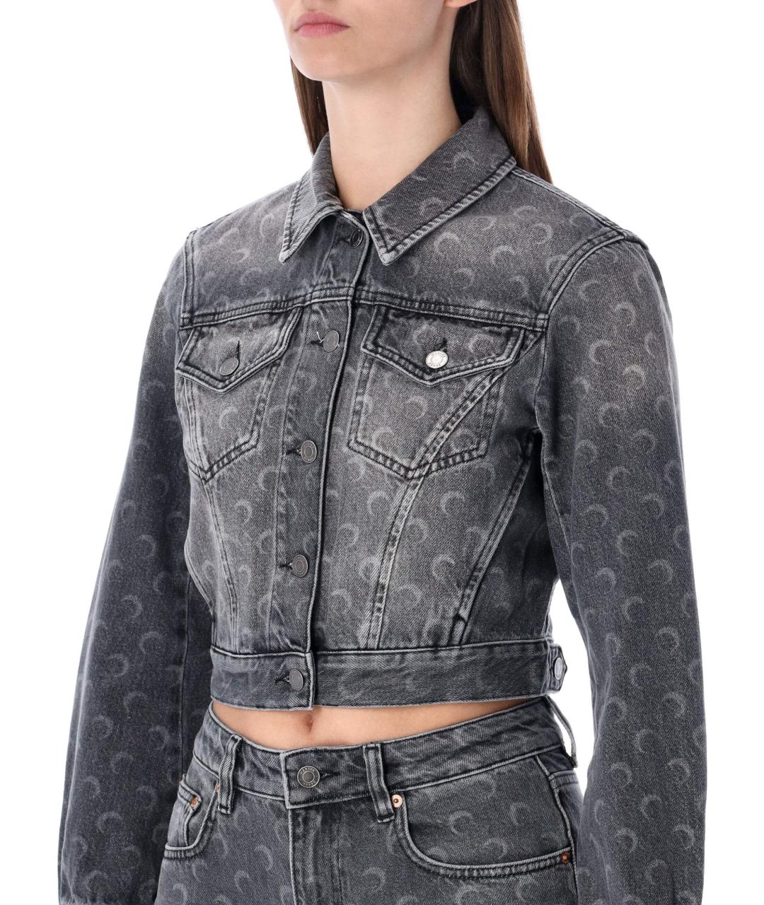 MARINE SERRE Серая хлопковая куртка, фото 4