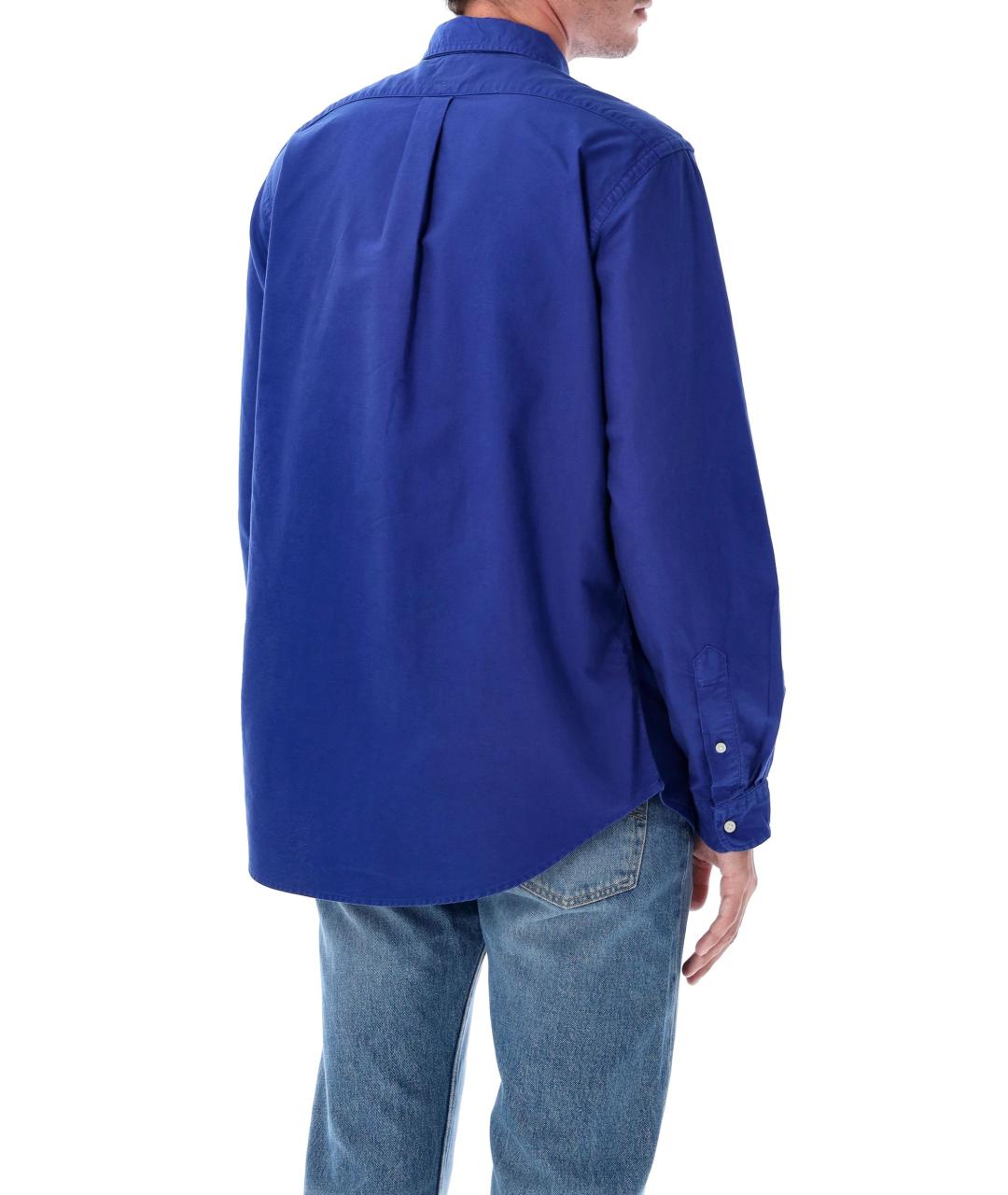 POLO RALPH LAUREN Синяя хлопковая кэжуал рубашка, фото 3