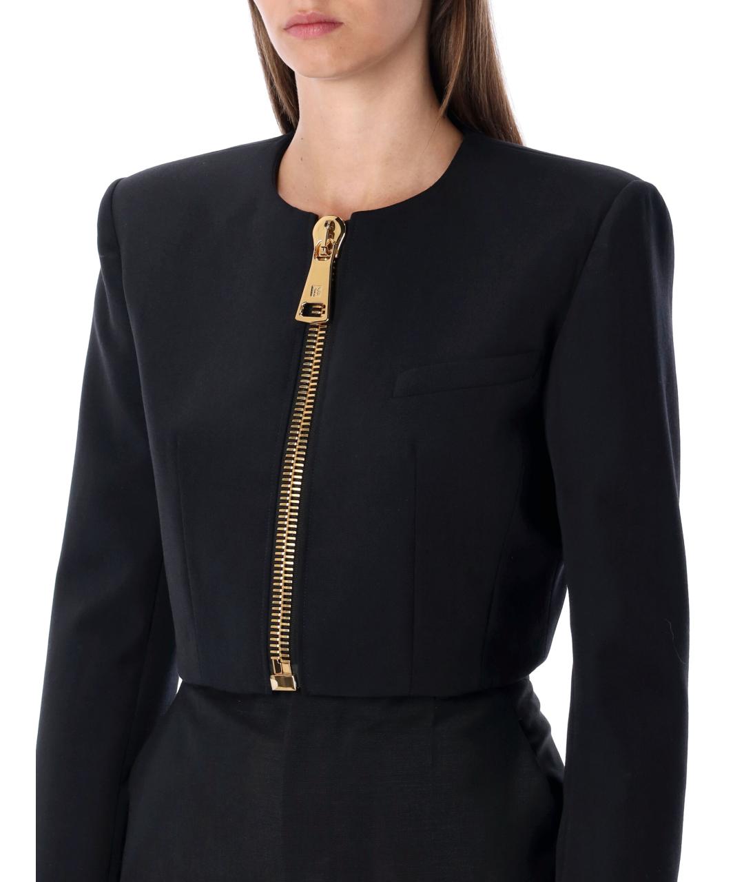 BALMAIN Черный шерстяной жакет/пиджак, фото 4