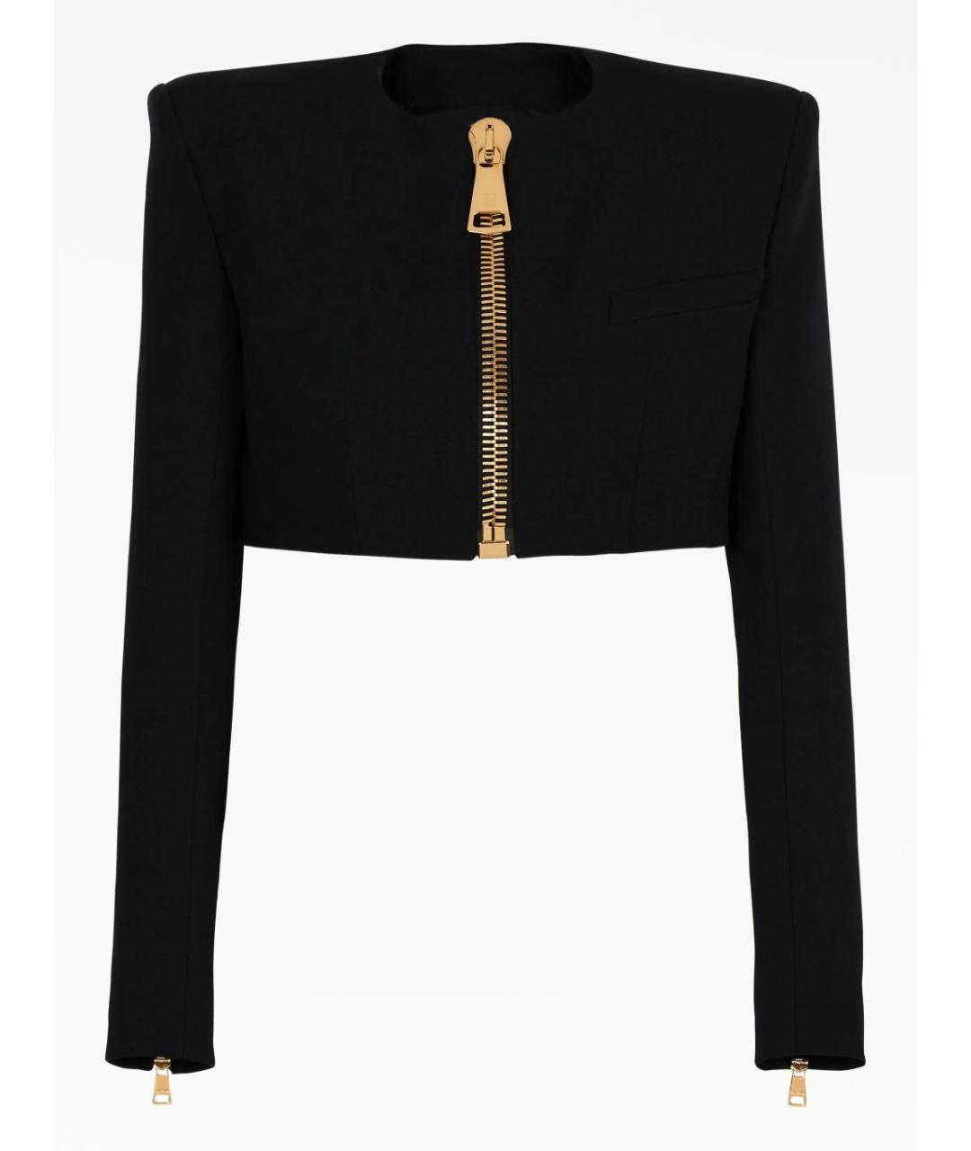 BALMAIN Черный шерстяной жакет/пиджак, фото 1