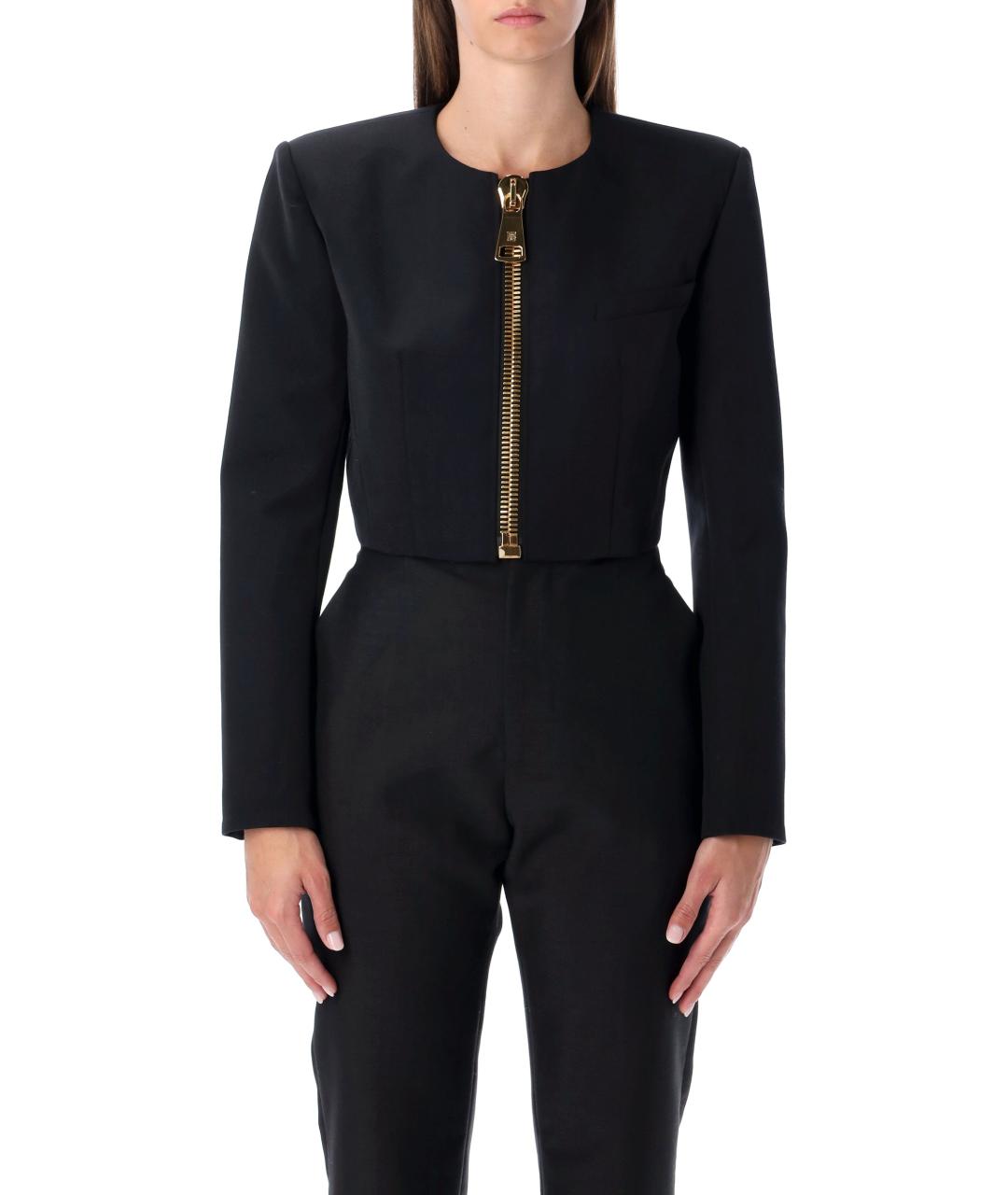 BALMAIN Черный шерстяной жакет/пиджак, фото 2