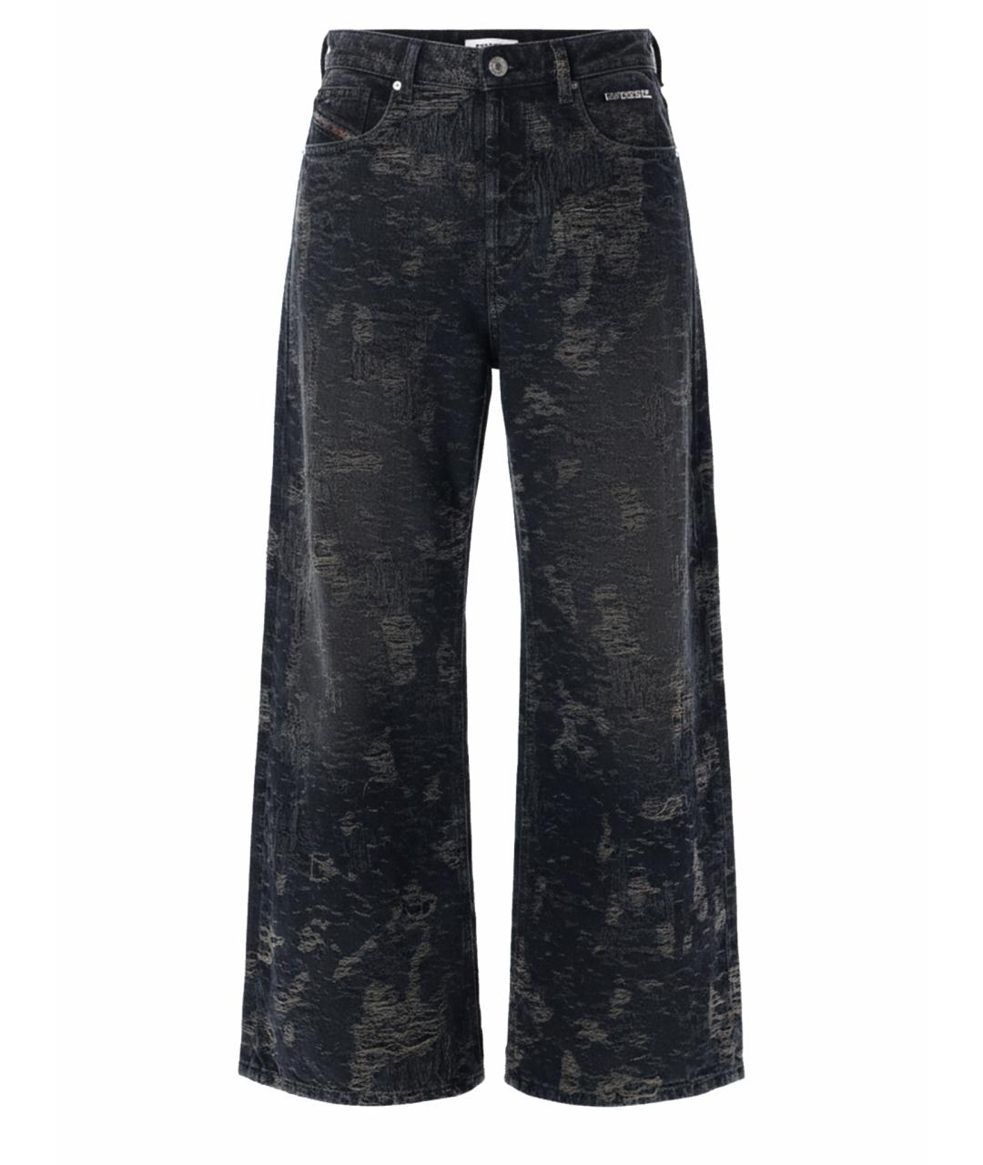 DIESEL Черные хлопковые прямые джинсы, фото 1