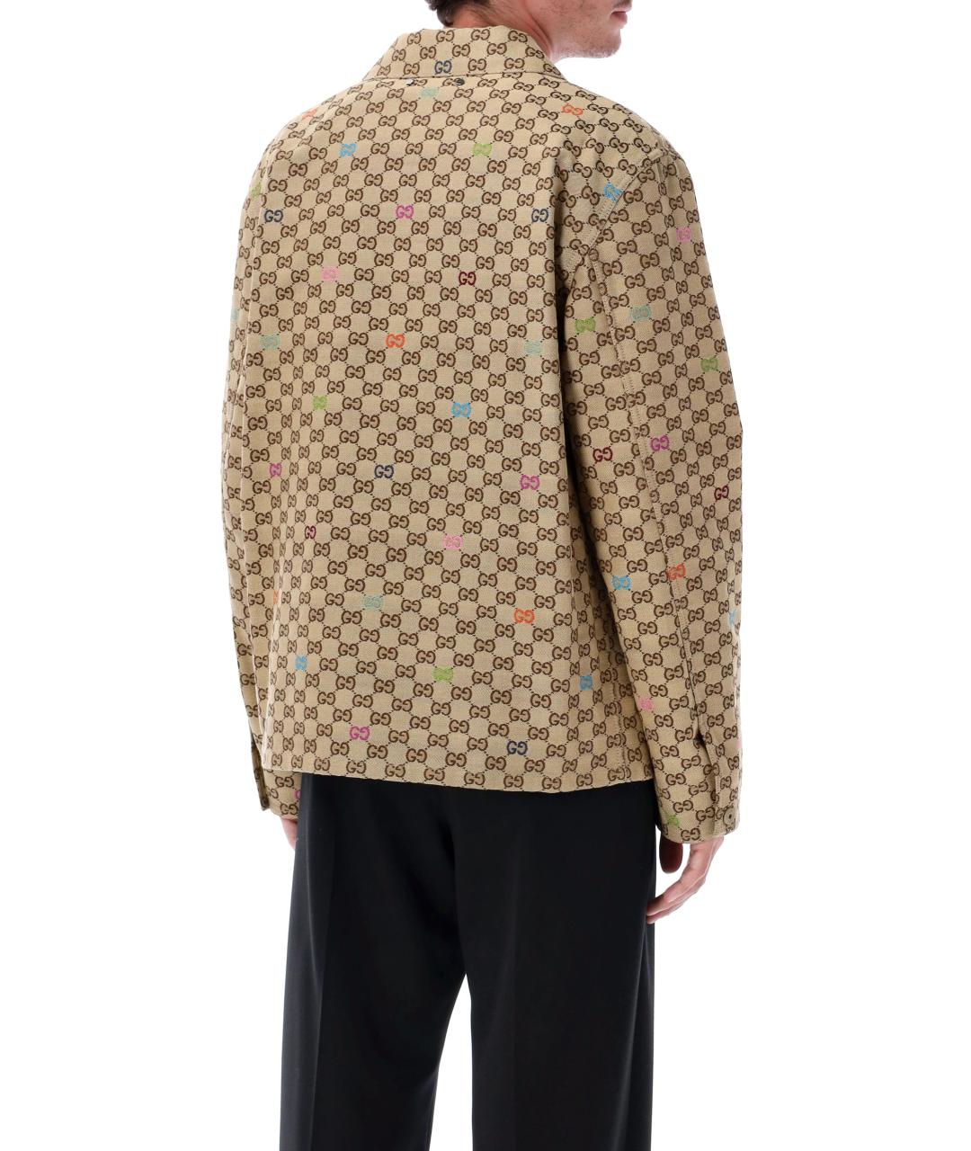 GUCCI Бежевая хлопковая куртка, фото 3