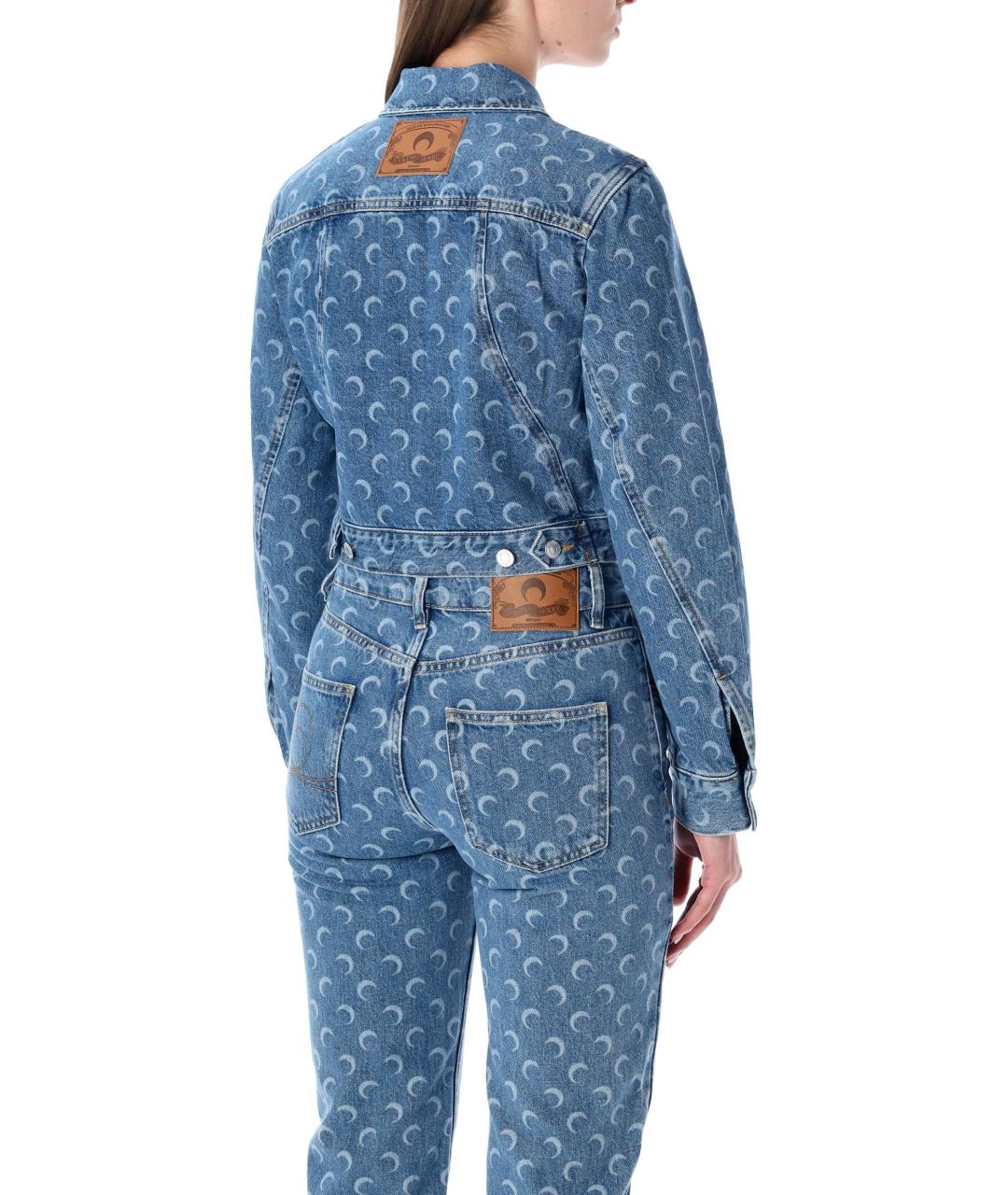 MARINE SERRE Синяя хлопковая куртка, фото 3